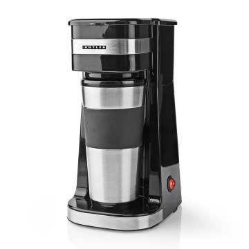 Butler - Macchina da caffè per una tazza 0,4 l con tazza da viaggio 750W/230V acciaio inox/nero