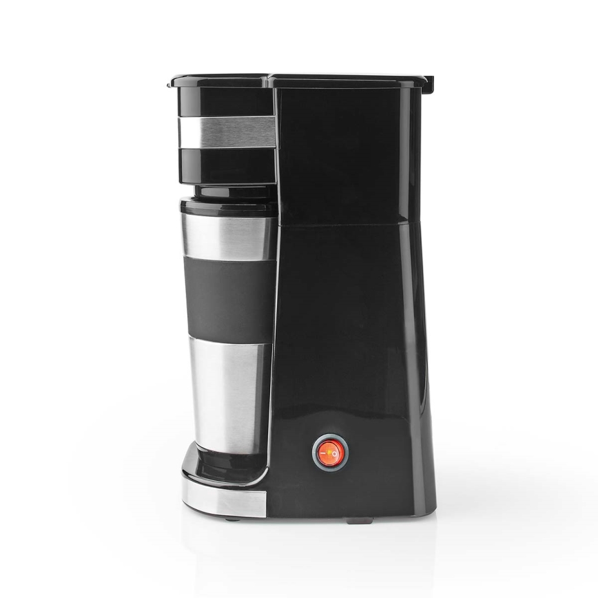 Butler - Macchina da caffè per una tazza 0,4 l con tazza da viaggio 750W/230V acciaio inox/nero