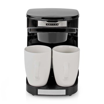 Butler - Macchinetta da caffè per due tazze, 450 W/230 V, nera