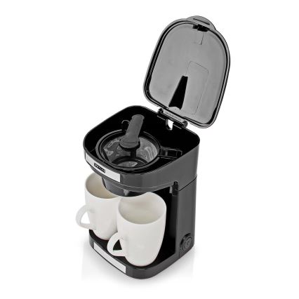 Butler - Macchinetta da caffè per due tazze, 450 W/230 V, nera