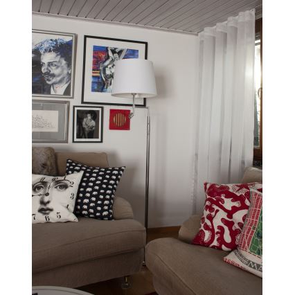 ByRydens - Lampada LED da terra ORLANDO 1xE27/5W/230V + LED/3W bianco/cromo lucido diametro 36 cm