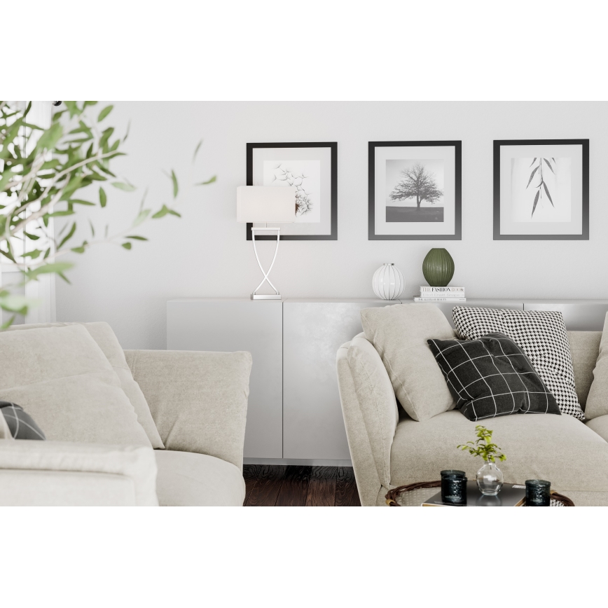 ByRydens - Lampada da tavolo OMEGA 1xE27/5W/230V bianco/cromo lucido