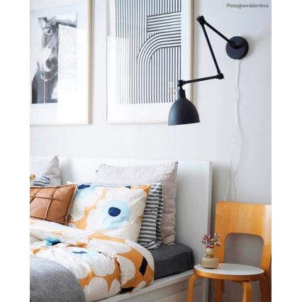 ByRydens - Lampada da parete BAZAR 1xE27/5W/230V nera