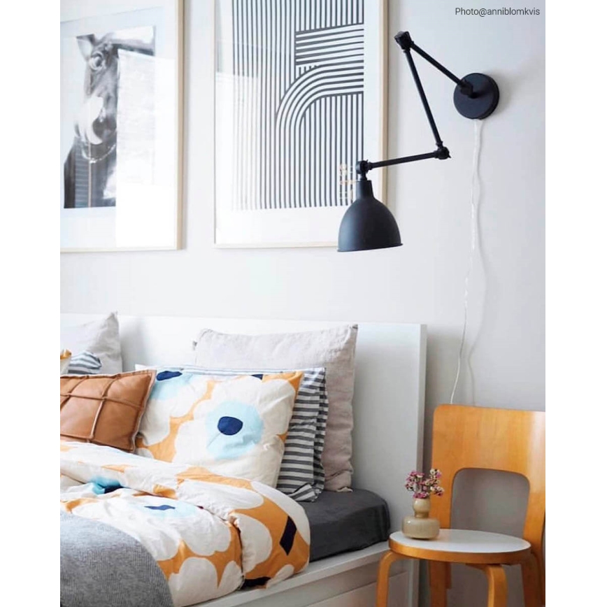 ByRydens - Lampada da parete BAZAR 1xE27/5W/230V nera