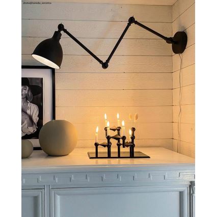 ByRydens - Lampada da parete BAZAR 1xE27/5W/230V nera
