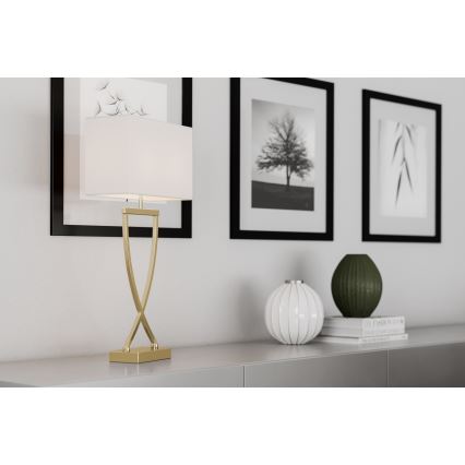 ByRydens - Lampada da tavolo OMEGA 1xE27/5W/230V bianco/oro