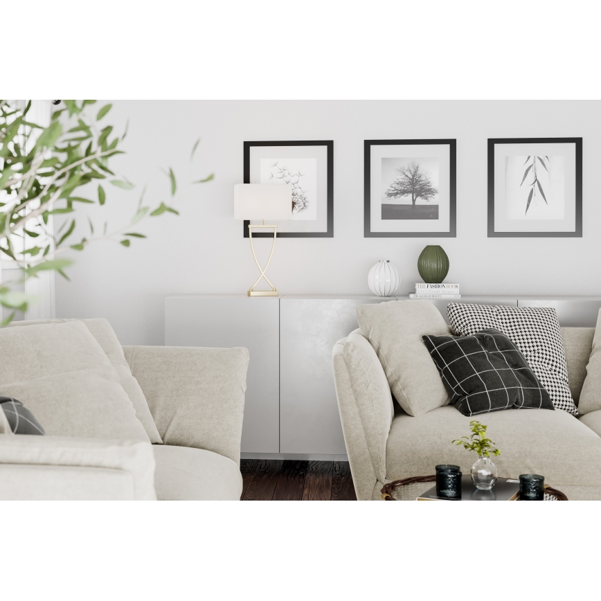 ByRydens - Lampada da tavolo OMEGA 1xE27/5W/230V bianco/oro