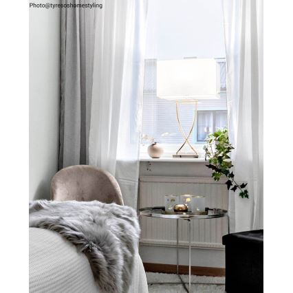 ByRydens - Lampada da tavolo OMEGA 1xE27/5W/230V bianco/ottone