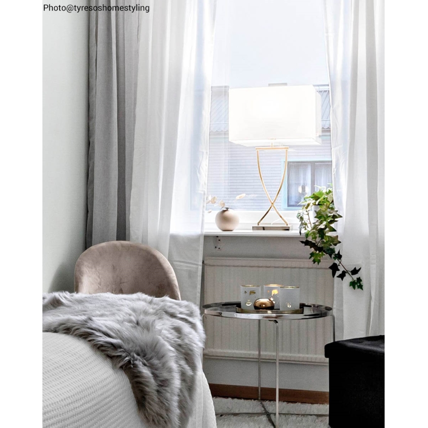 ByRydens - Lampada da tavolo OMEGA 1xE27/5W/230V bianco/ottone