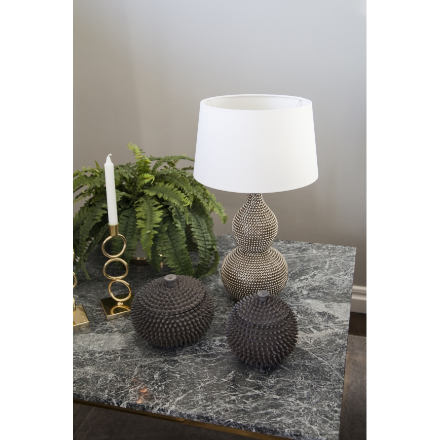 ByRydens - Lampada da tavolo LOFTY 1xE27/5W/230V bianco/argento