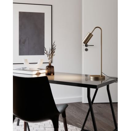 ByRydens - Lampada da tavolo CURVE 1xGU10/7W/230V dorata