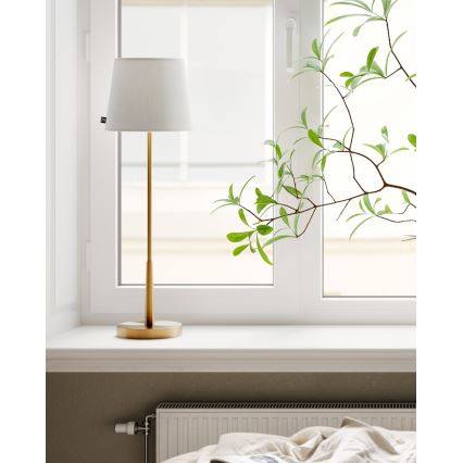 ByRydens - Lampada da tavolo LUMI 1xE27/8W/230V bianco/oro 68,5 cm