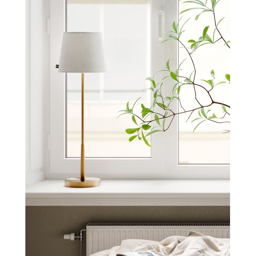 ByRydens - Lampada da tavolo LUMI 1xE27/8W/230V bianco/oro 68,5 cm