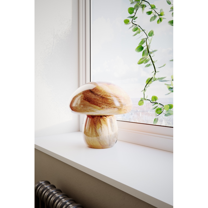 ByRydens - Lampada da tavolo MIRA MUSHROOM 1xE27/8W/230V marrone