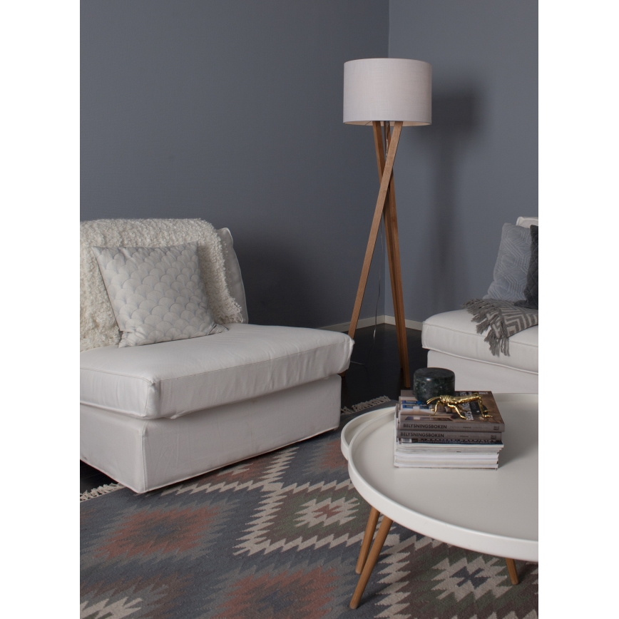 ByRydens - Lampada con piedistallo VEGA 1xE27/5W/230V beige/bianco