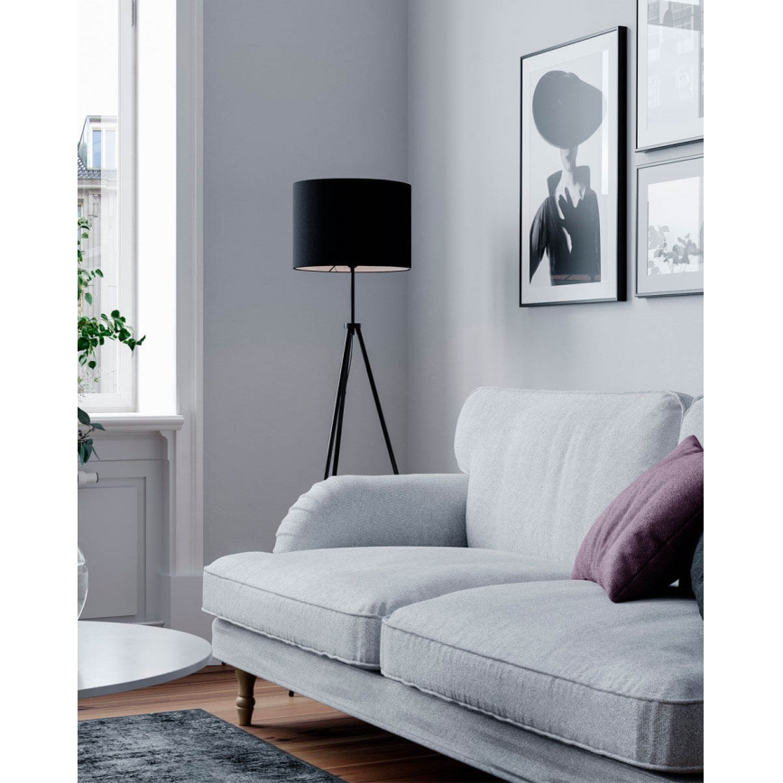 ByRydens - Lampada da terra RINA 1xE27/5W/230V nera