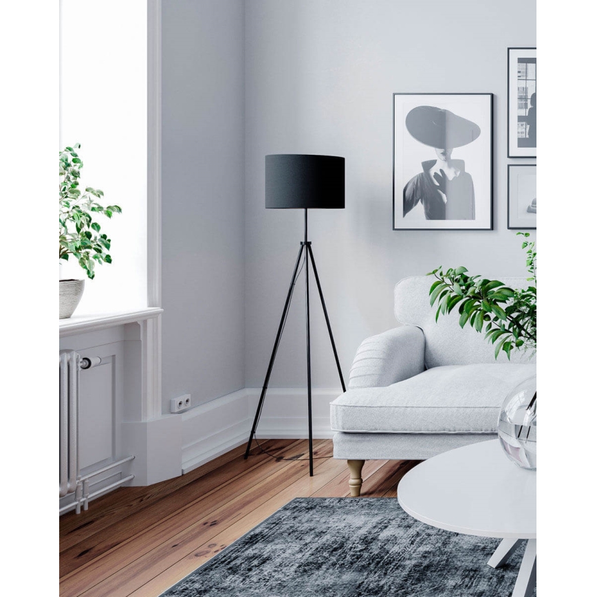 ByRydens - Lampada da terra RINA 1xE27/5W/230V nera