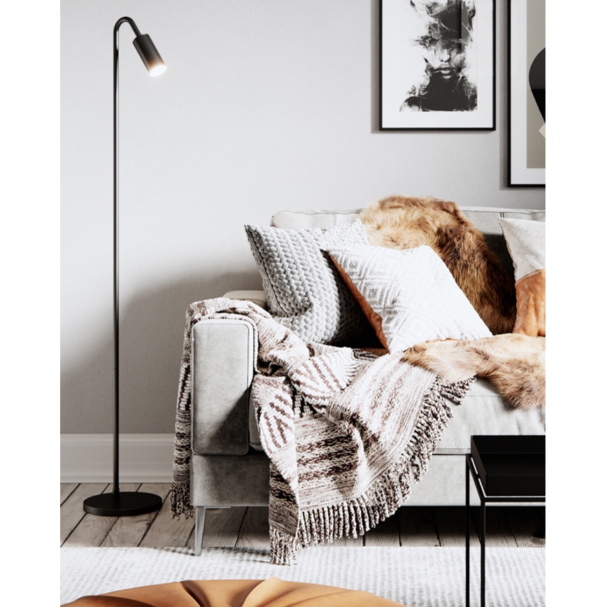 ByRydens - Lampada da terra CURVE 1xGU10/7W/230V nera