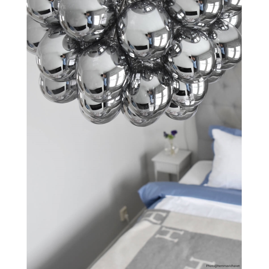 ByRydens - Lampadario a sospensione con filo GROSS 8xG9/4W/230V fumé/nero diametro 50 cm