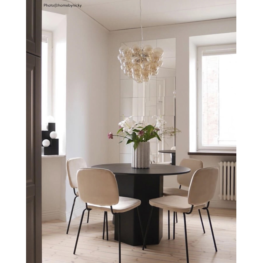 ByRydens - Lampadario a sospensione con filo GROSS 8xG9/4W/230V fumé/marrone diametro 50 cm