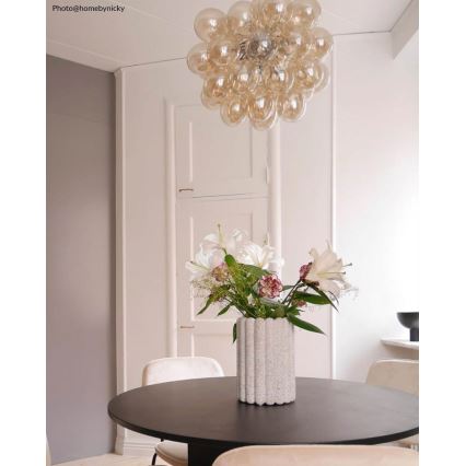 ByRydens - Lampadario a sospensione con filo GROSS 8xG9/4W/230V fumé/marrone diametro 50 cm