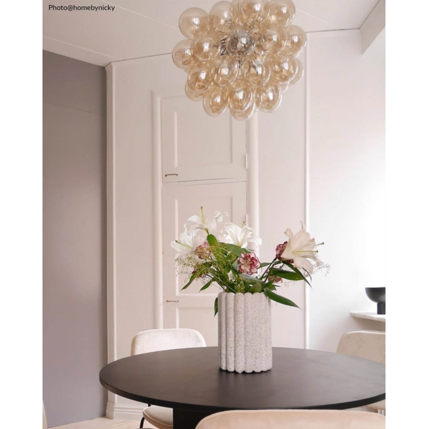 ByRydens - Lampadario a sospensione con filo GROSS 8xG9/4W/230V fumé/marrone diametro 50 cm