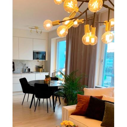 ByRydens - Lampadario a sospensione con filo HEROES 24xE27/5W/230V nero diametro 80 cm