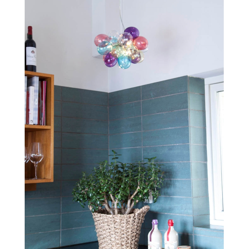 ByRydens - Lampadario a sospensione con filo GROSS 3xG9/5W/230V colorato diametro 30 cm