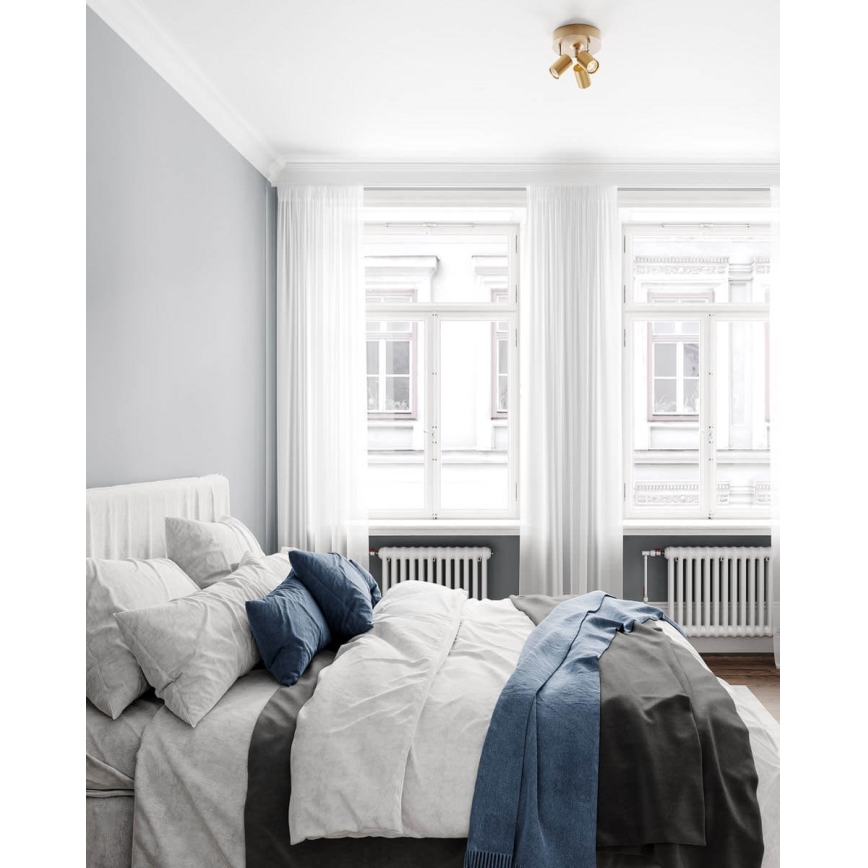 ByRydens - Faretto CORRECT 3xGU10/7W/230V dorato Ø 20 cm