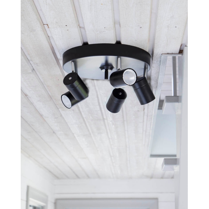 ByRydens - Faretto CORRECT 5xGU10/7W/230V bianco diametro 30 cm
