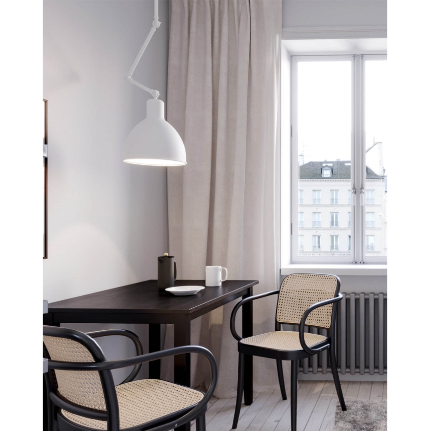 ByRydens - Lampadario su asta BAZAR 1xE27/5W/230V bianco