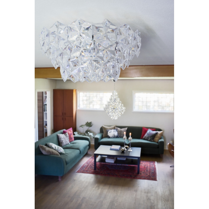 ByRydens - Plafoniera MONARQUE 3xE27/5W/230V limpido diametro 51 cm