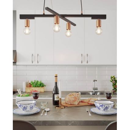 ByRydens - Lampadario a sospensione ZEONA 4xE27/5W/230V