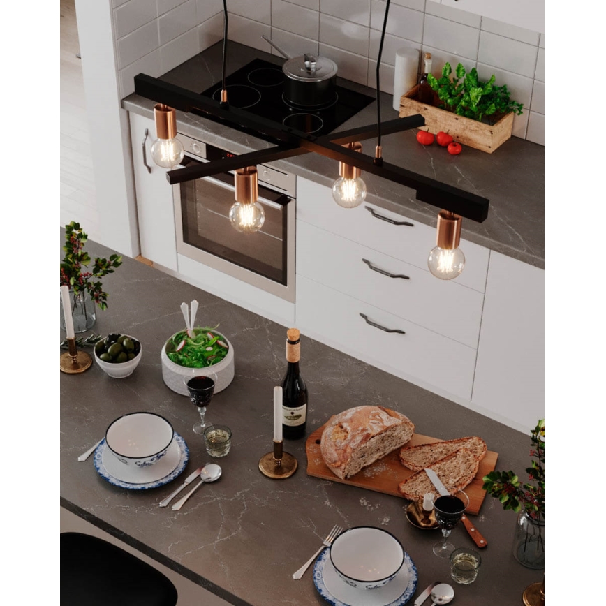 ByRydens - Lampadario a sospensione ZEONA 4xE27/5W/230V