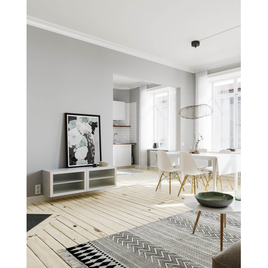 ByRydens - Lampadario LED a sospensione con filo HAYDEN LED/15W/230V nero