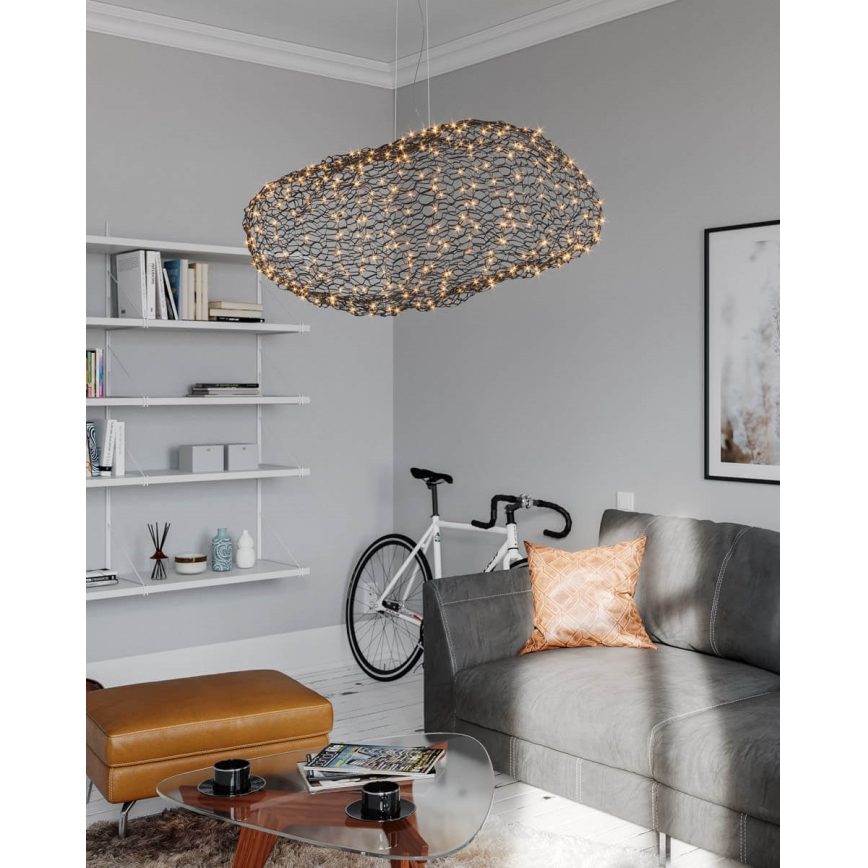 ByRydens - Lampadario LED a sospensione con filo HAYDEN LED/20W/230V nero