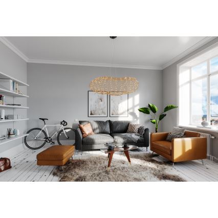 ByRydens - Lampadario LED a sospensione con filo HAYDEN LED/20W/230V oro