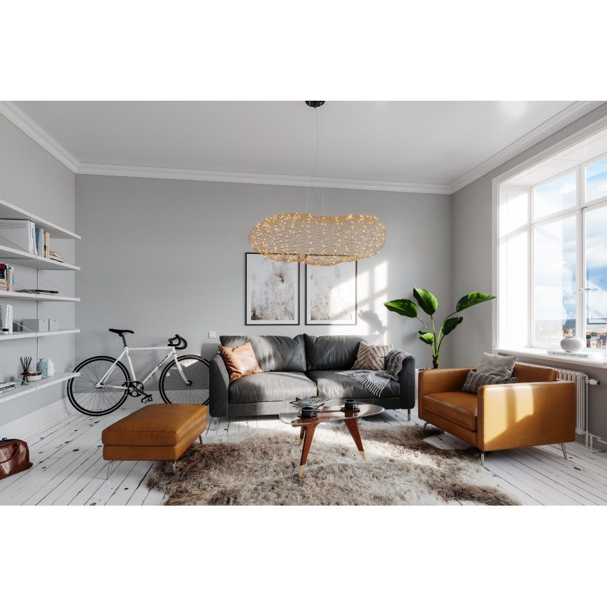 ByRydens - Lampadario LED a sospensione con filo HAYDEN LED/20W/230V oro