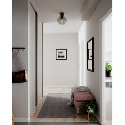 ByRydens - Plafoniera DOLORES 1xE27/5W/230V Ø 30 cm grigio/fumé