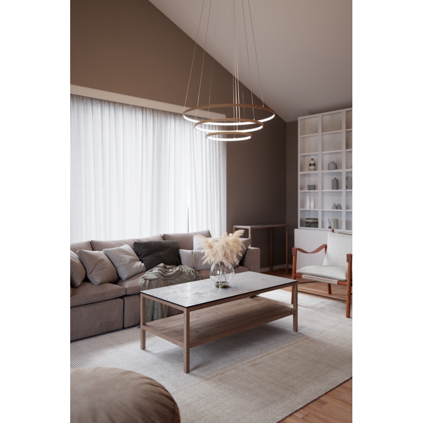 ByRydens - Lampadario LED su cavo TRIONE LED/45W/230V beige Ø 80 cm