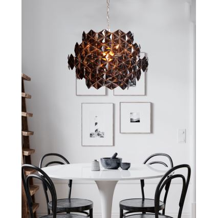 ByRydens - Lampadario a catena MONARQUE MINI 3xE14/8W/230V nero