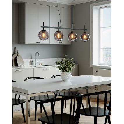 ByRydens - Lampadario sospeso su cavo BOYLE 4xE27/8W/230V