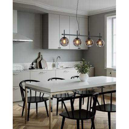 ByRydens - Lampadario sospeso su cavo BOYLE 4xE27/8W/230V