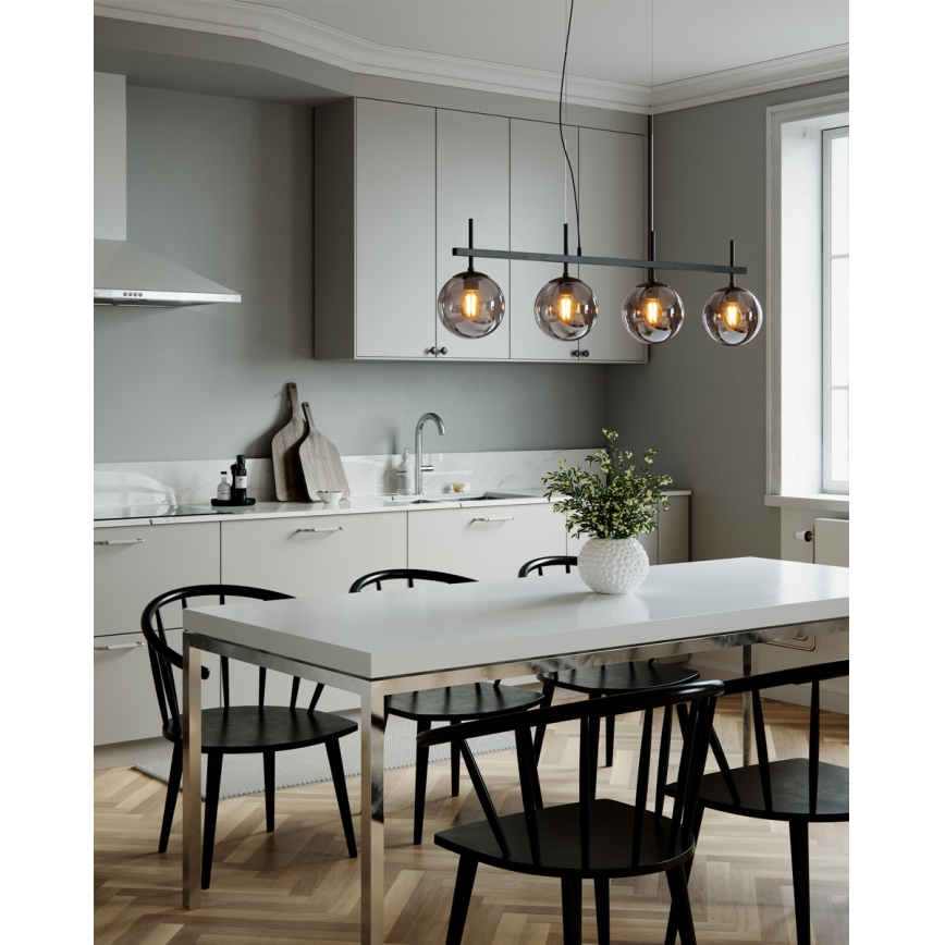 ByRydens - Lampadario sospeso su cavo BOYLE 4xE27/8W/230V
