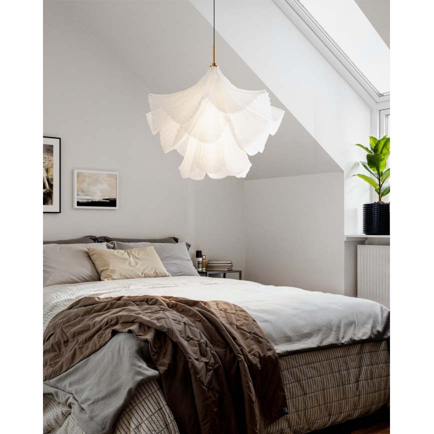 ByRydens - Lampadario a sospensione con cavo JULIETTE 1xE27/8W/230V bianco