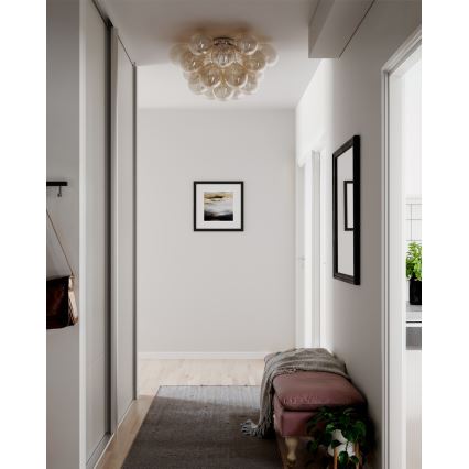 ByRydens - Plafoniera GROSS 6xG9/8W/230V fumé/marrone Ø 70 cm