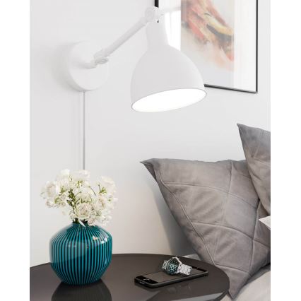 ByRydens - Lampada da parete BAZAR 1xE27/5W/230V bianca