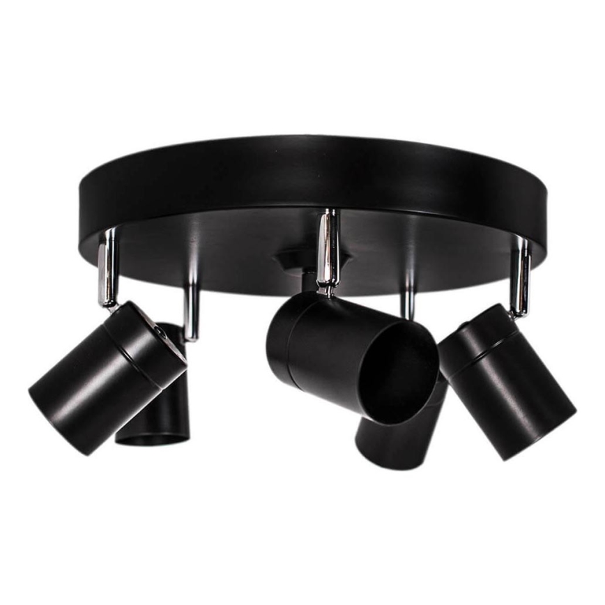 ByRydens - Faretto CORRECT 5xGU10/7W/230V nero Ø 30 cm