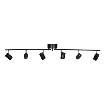 ByRydens - Faretto CORRECT 6xGU10/7W/230V nero diametro 30 cm