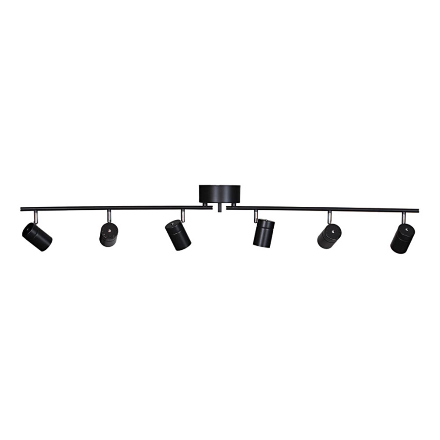 ByRydens - Faretto CORRECT 6xGU10/7W/230V nero diametro 30 cm